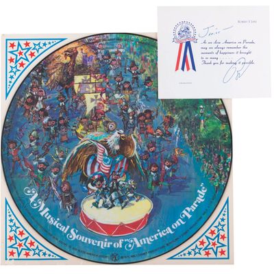 An "America on Parade" Record with Note from Producer Robert Jani.