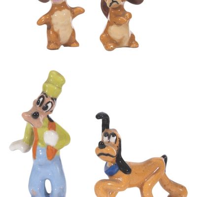 A Pair of Hagen-Renaker Goofy and Pluto Figurines.