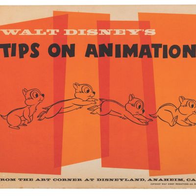 An Art Corner Walt Disney's Tips on Animation Booklet.