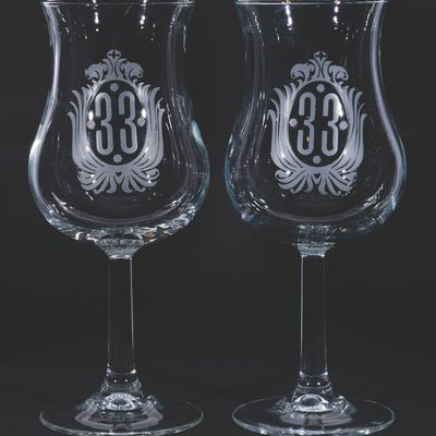 A Pair of Club 33 Tulip Glasses.