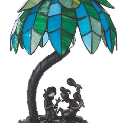 A "Saludos Amigos" Stained-Glass Lamp.