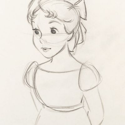 A "Peter Pan" Wendy Production Drawing.