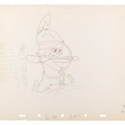 A "Little Hiawatha" Original Production Drawing.