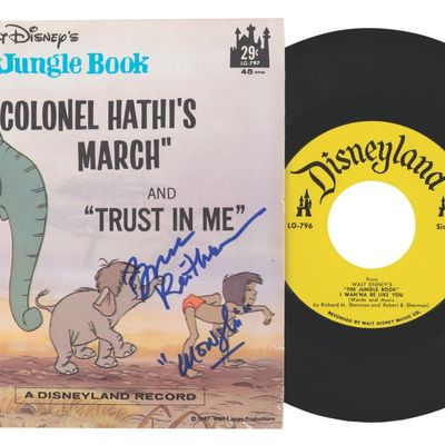 A Signed "The Jungle Book" 45 RPM Record.