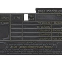 A WED Enterprises Drafting Title Block Printing Plate.