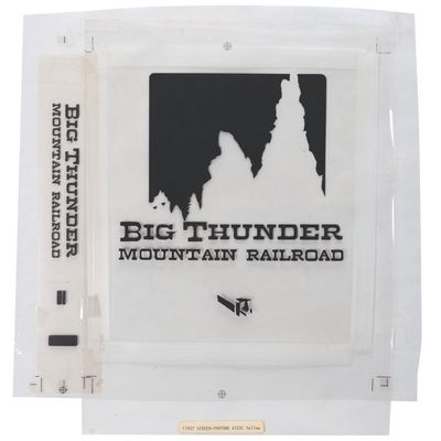 A "Big Thunder Mountain" Manual Cover Printing Layout Sheet.