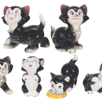 A Collection of "Pinocchio" Figaro Figurines.