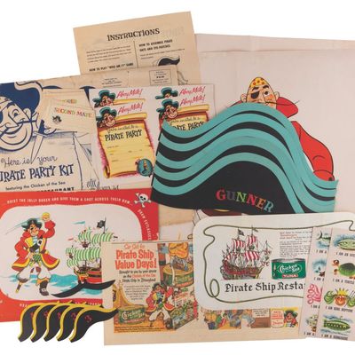 A Chicken of the Sea Pirate Ship Restaurant Party Kit with Extras.