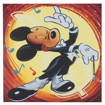 An Artist's Proof "Maestro Mickey" Giclee Canvas Print.