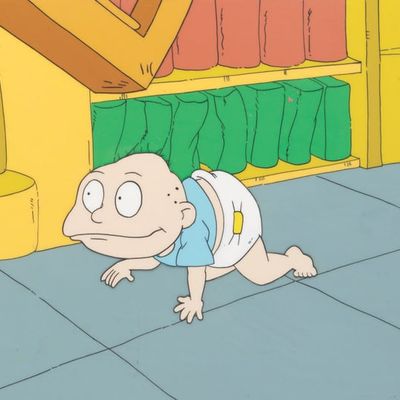 A "Rugrats" Production Cel and Background Setup.