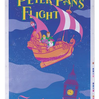 A Euro Disneyland Peter Pan's Flight Attraction Poster.