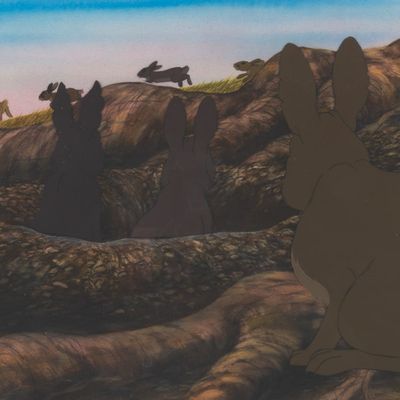 A "Watership Down" Original Production Cel and Background.