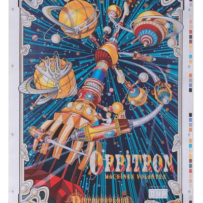 A Euro Disneyland Orbitron Attraction Poster.