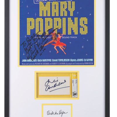 A "Mary Poppins" Soundtrack Album with Autographs.