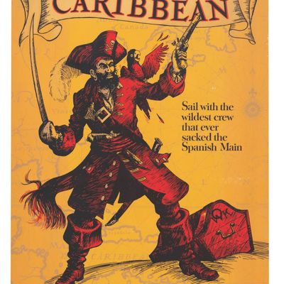 A Pirates of the Caribbean Attraction Poster.