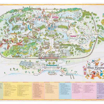 A 1975 Walt Disney World Magic Kingdom Souvenir Map.