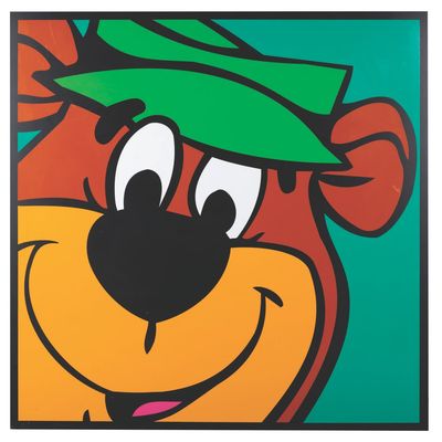 An Oversized Yogi Bear Pop Art Wall Display.