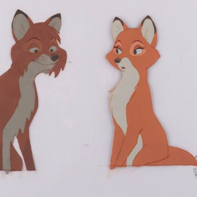A Pair of "The Fox and the Hound" Original Production Cels.