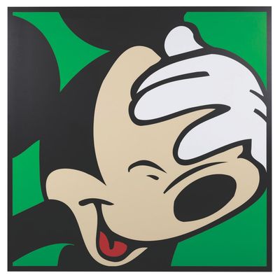 An Oversized Mickey Mouse Pop Art Wall Display.