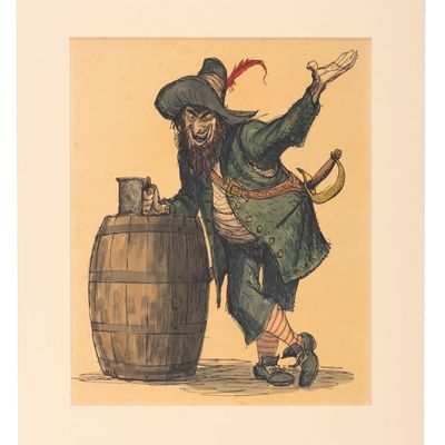 A Marc Davis Original Pirates of the Caribbean Concept Painting.