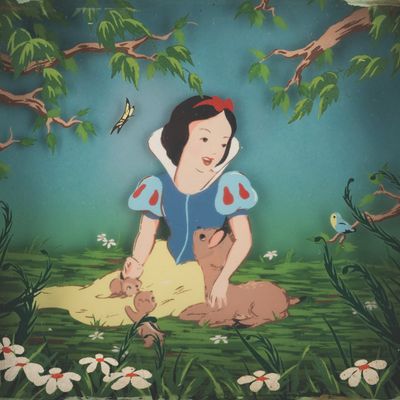 A "Snow White and the Seven Dwarfs" Multiplane Painting.
