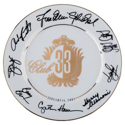 A Club 33 California Adventure Sneak Preview Event Plate.