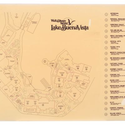 A Walt Disney World Lake Buena Vista Map.