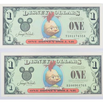 The Disneyland/Disney Store 2005 AA and TA Cicken Little Series.