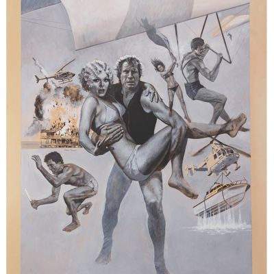 A "The Fantastic Seven" Original Poster Painting.