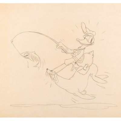 A "Mickey's Circus" Donald Duck Publicity Drawing.