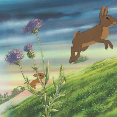 A "Watership Down" Multi-Layer Production Cel and Background.