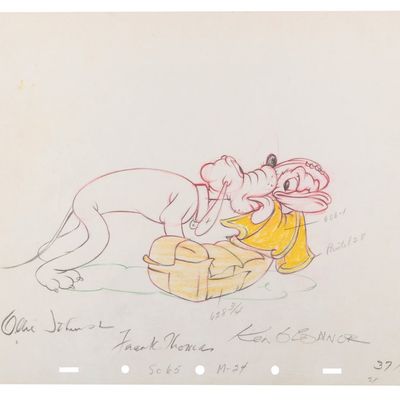 A Disney Legends Signed "The Beach Picnic" Production Drawing.