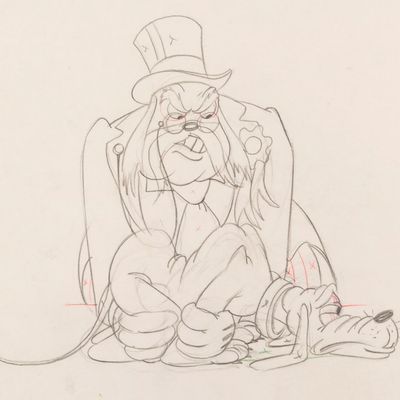 A "Society Dog Show" Pluto and Judge Production Drawing.