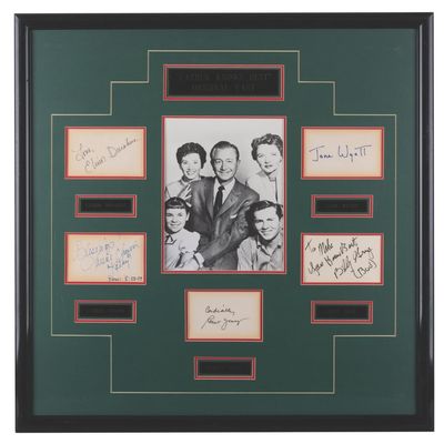 A Framed Set of "Father Knows Best" Cast Signatures.