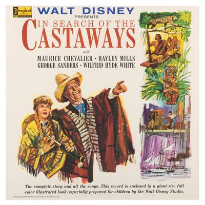 An "In Search of the Castaways" LP Cover Slick.