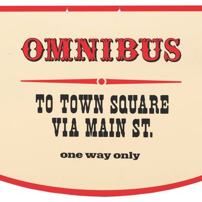 A Main Street U.S.A. Omnibus Stop Sign.