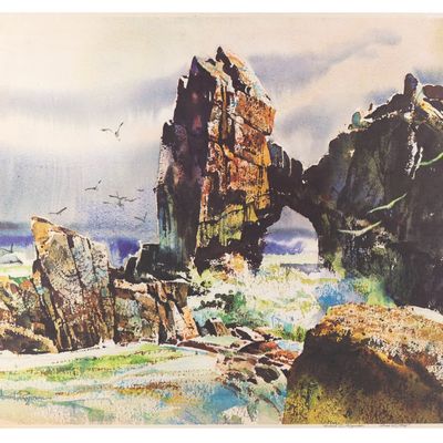 A Herb Ryman California Coast Lithograph.