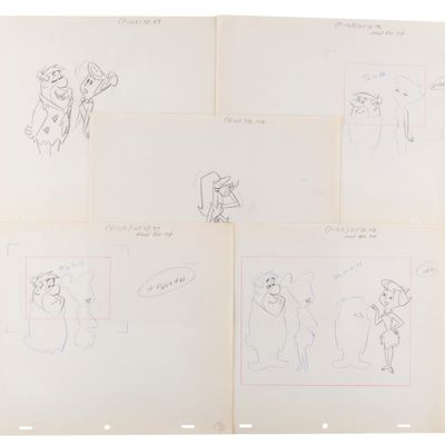 A Set of "The Flintstones" Layout Drawings.