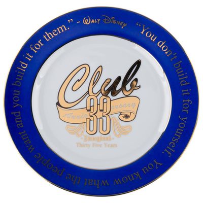 A Club 33 35th Anniversary Plate.