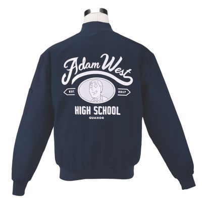 A "Family Guy" Adam West High School Crew Jacket.