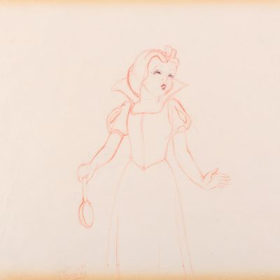 A "Snow White and the Seven Dwarfs" Production Drawing.