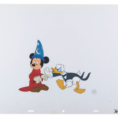 A Pair of Mickey Mouse and Donald Duck 1988 Academy Awards Production Cels.