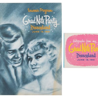 A 1961 Disneyland Grad Nite Program and Autograph Book.