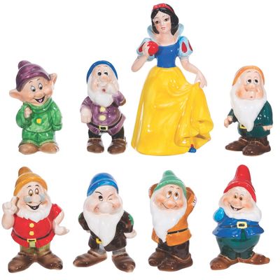 A Set of Large "Snow White and the Seven Dwarfs" Figurines.