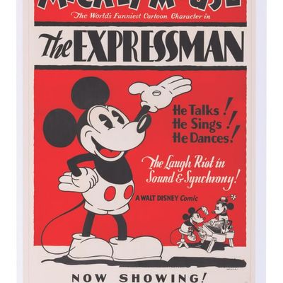 A Mickey Mouse "The Expressman" Production Art Poster.