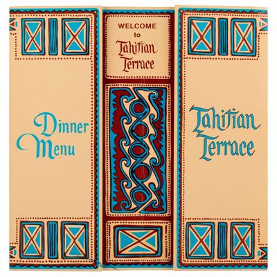 A Tahitian Terrace Dinner Menu.