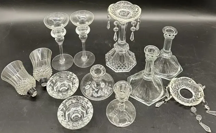 Crystal Clear Favorites - Avon & Assorted Candle Holders