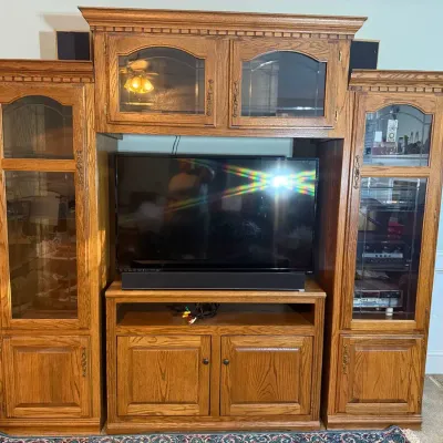 Entertainment Cabinets, Wood And Glass