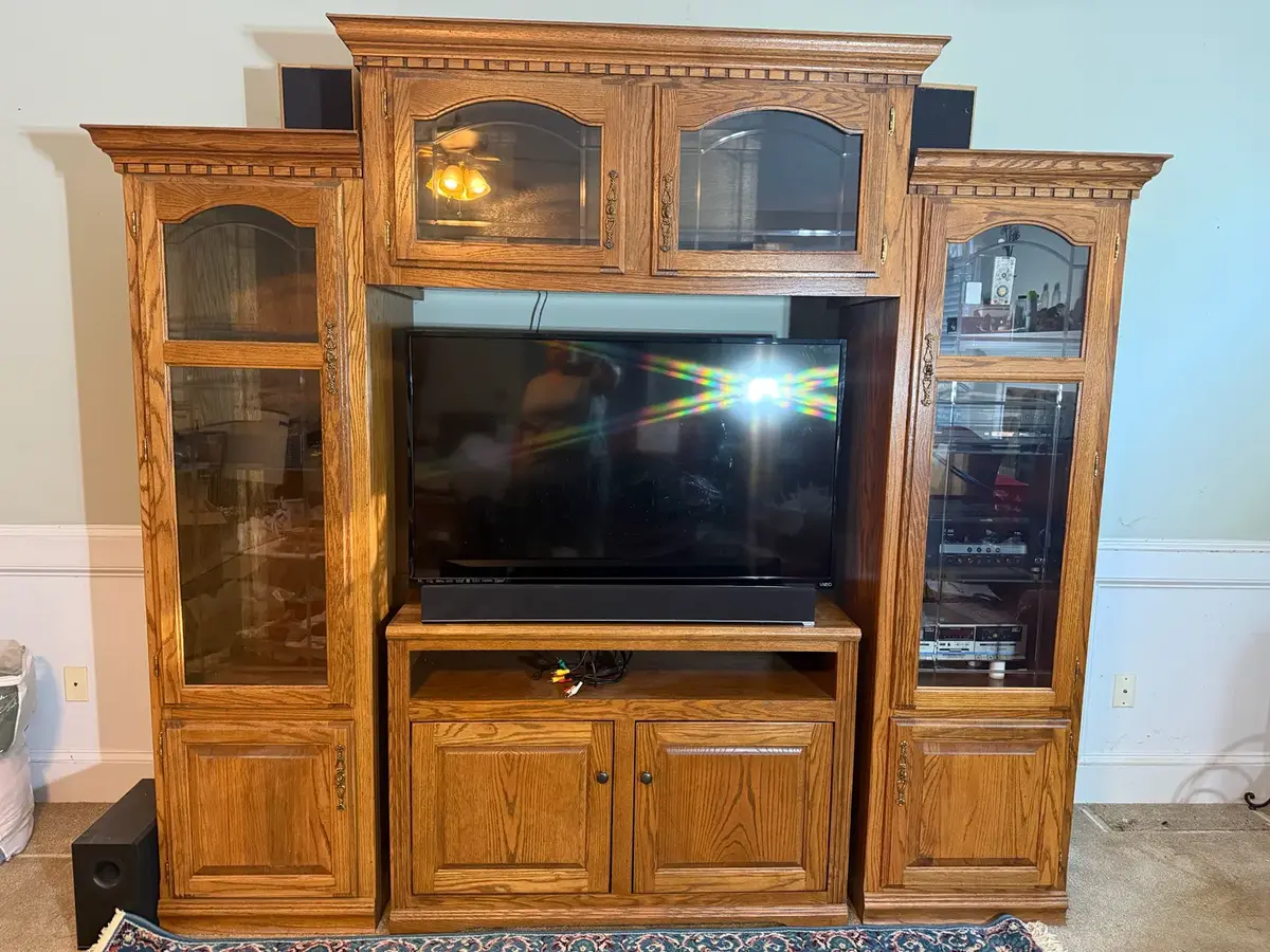 Entertainment Cabinets, Wood And Glass