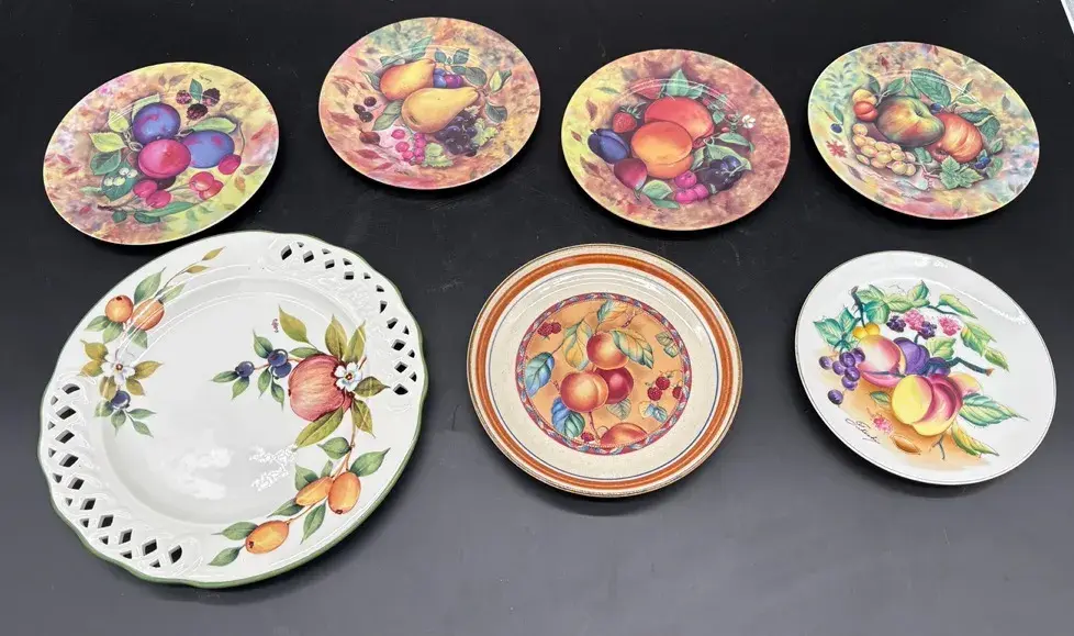 Various Fruit Themed Plates